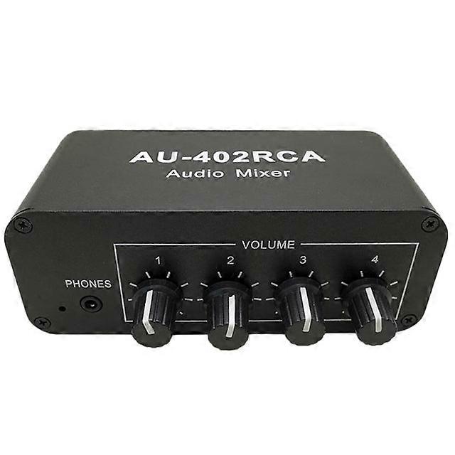 Multi-source Rca Mixer Stereo Audio Reverberator Audio Switch Switcher 4 Input 2 Output Driver Headphone Volume Control