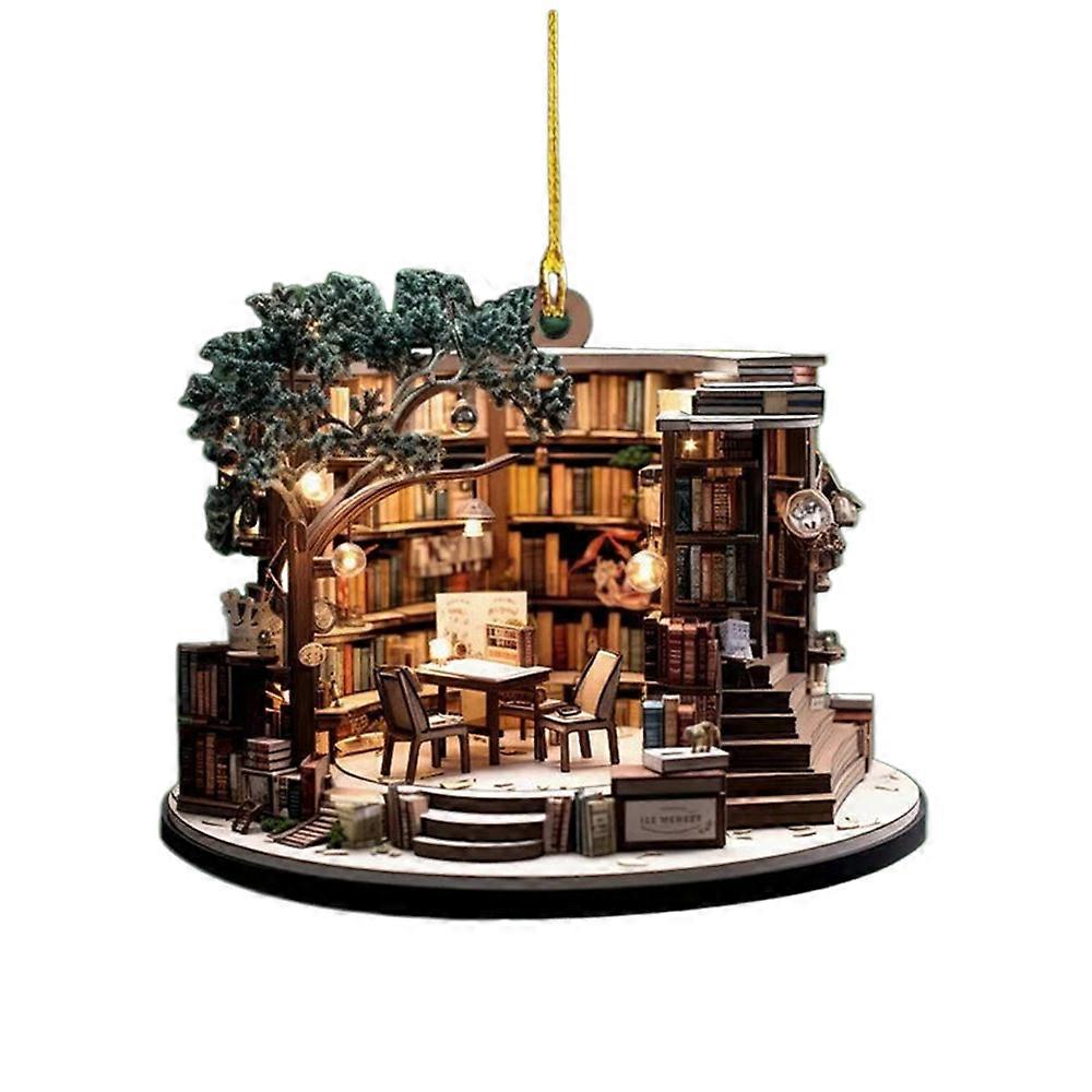 Christmas Bookstore Ornament, Book Lover Xmas Ornament, Christmas Book Tree Decoration