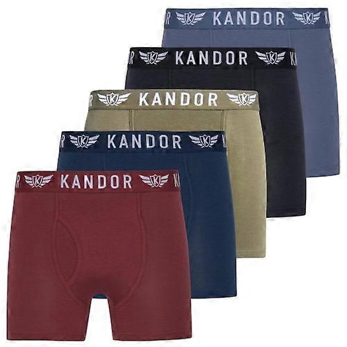 Kandor Mens Quinfly Boxer Shorts (Pack of 5)