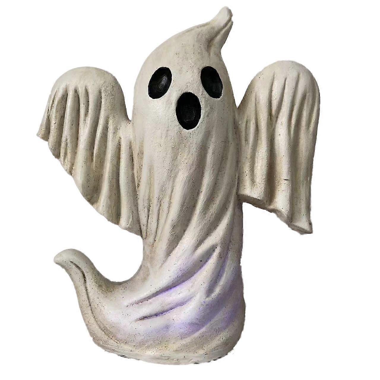 Fantasma di Halloween Figurine di zucca Rustico Illuminare Resina Fantasma Statua di Halloween Figurine di zucca Novità Decorazioni di Halloween Zucca Fantasma Halloween
