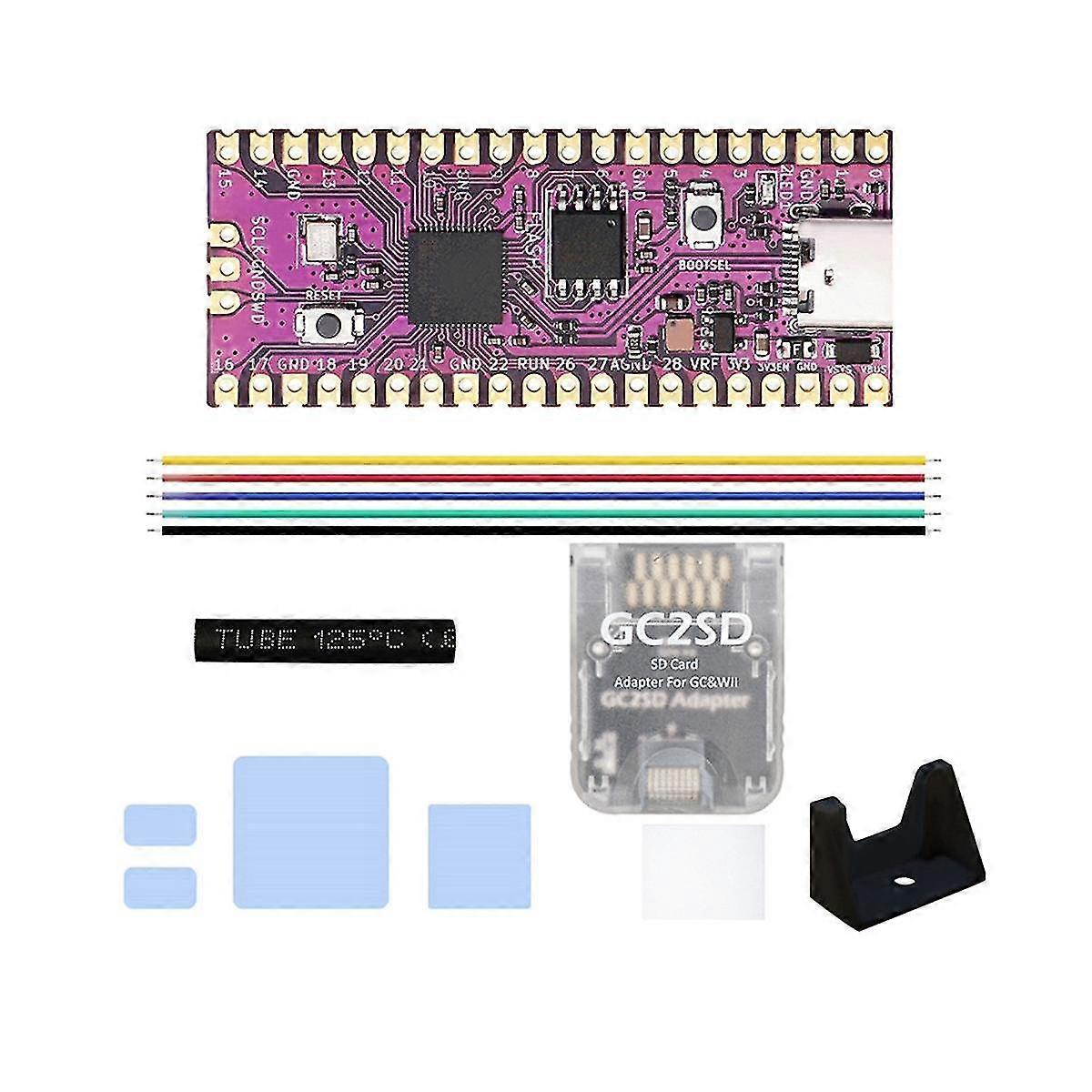 For Raspberry Picoboot Board Kit+gc2sd Card Reader Rp2040 Dual-core 264kb Sram+16mb Flash Ram For G
