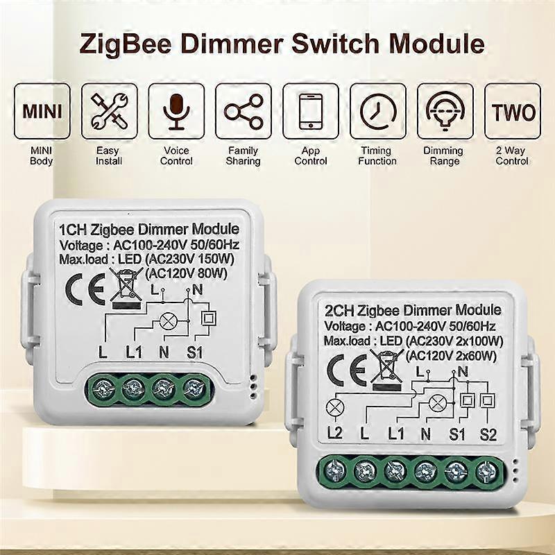 Tuya ZigBee Smart Dimmer Switch Module Supports 2 Way Control DIY ...