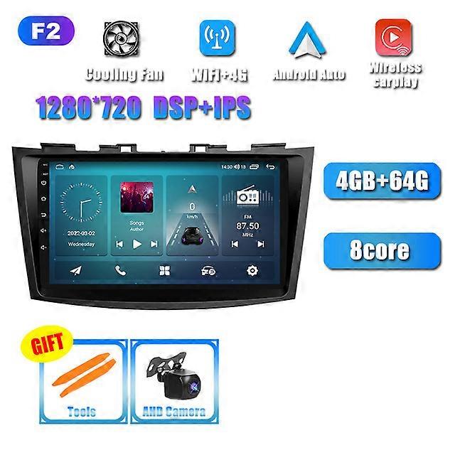 Autoradio Multimedia Video Player Für Suzuki Swift 4 2011 - 2017 Touchscreen 9" Android 12 WIFI IPS Navigation GPS Bluetooth