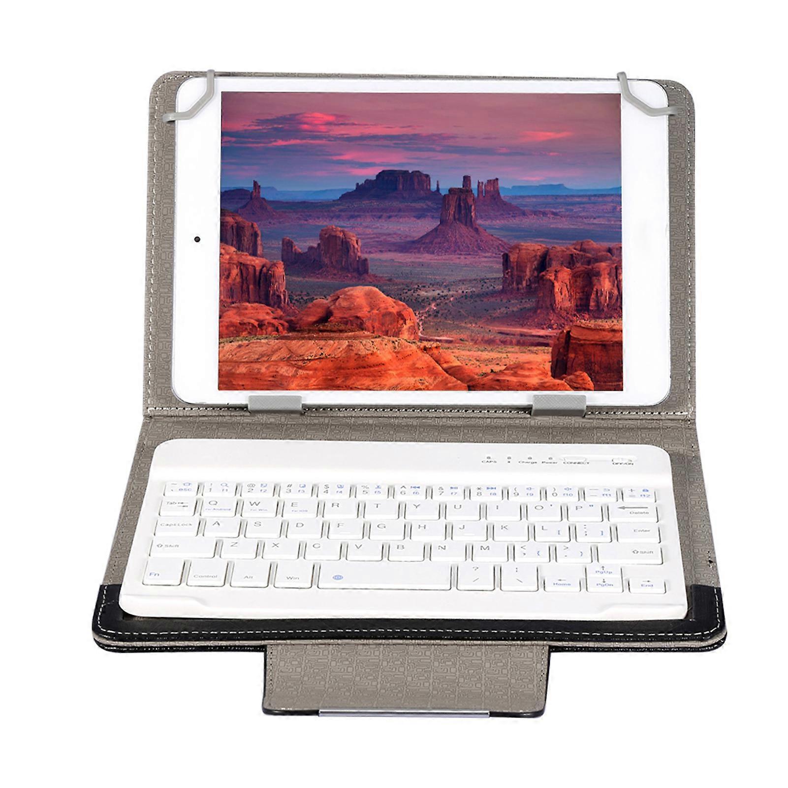 7 Inch Tablet Laptop Universal Protective Case Cover with Bluetooth Keyboard for Android iOS Windows