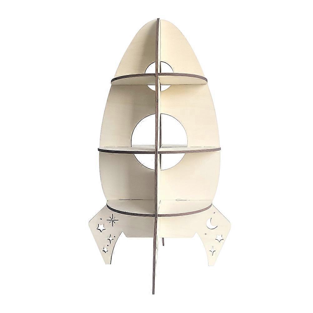 Creative Bracket Rocket Shape Shelf Party Gathering Housewarming Adornment Supply