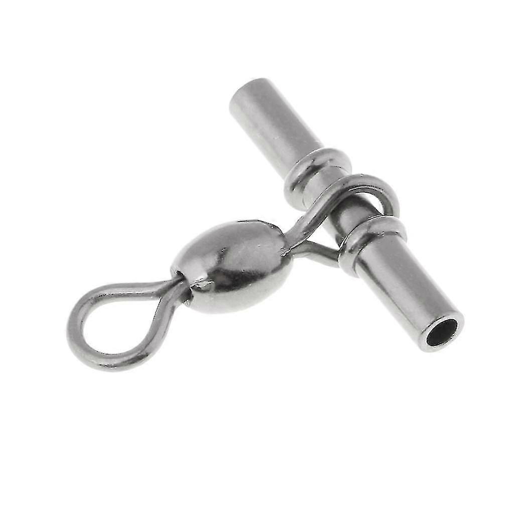 2x 10pcs Cross Line Kran Fiske Svivler Messing Tube Rolling Swivel Connector-yvan