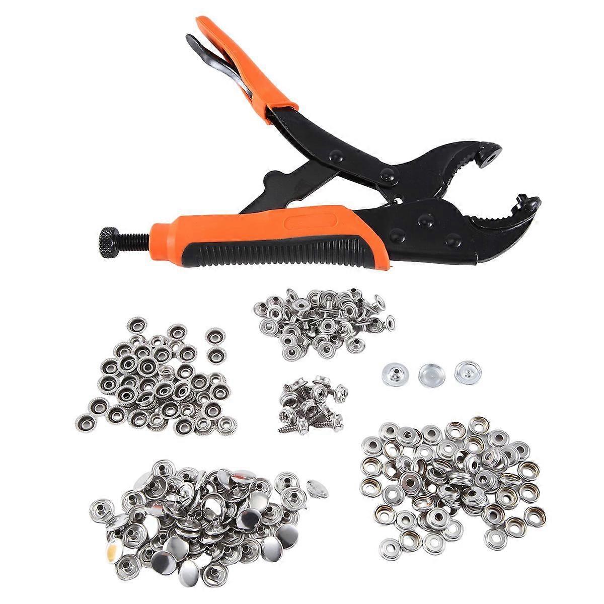 Heavy Duty Snap Fastener Tool,Snap Setter Tool Kit with 60 Sets, for Boat Cover, Snap Button Tool