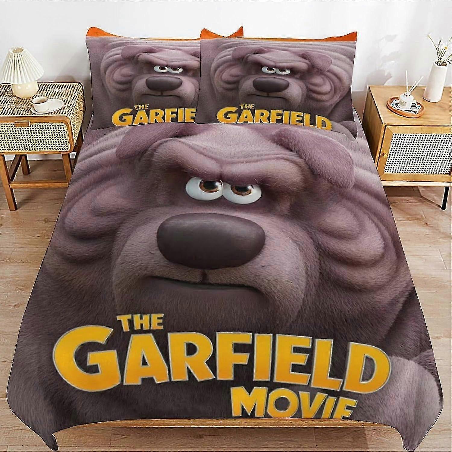 n1598 Lençóis Dos Desenhos Animados Gato Três Peças De Cama Macio Bonito Terno De Cama Com Capa De Edredão E Fronhas (1 Capa De Edredão E 2 Fronhas) Lençóis ii