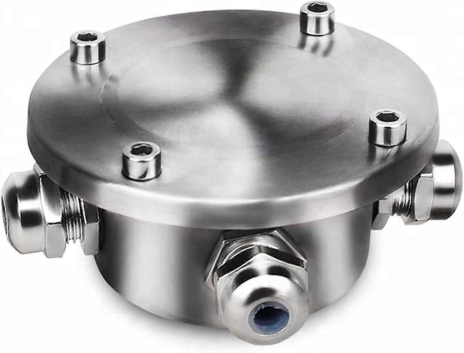 Pond Junction Box, Ip68 Stainless Steel Junction Box, For Street Lights, Inground Lights, Fountains, Etc (color : 1 In 2 Out)