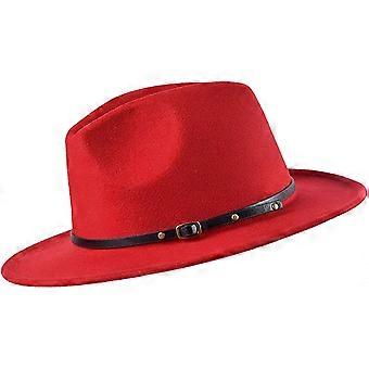 Winter Fashion Felt Fedora Hat with Wide Brim Unisex