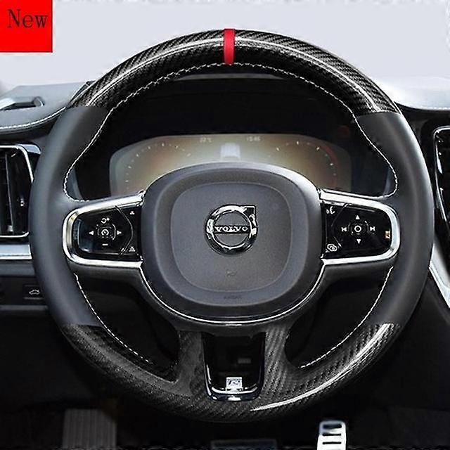 تخصيص DIY اليد مخيط الجلود جلد الغزال غطاء عجلة القيادة للسيارة فولفو S90 Xc60 S60L Xc90 S80 V40 اكسسوارات السيارات