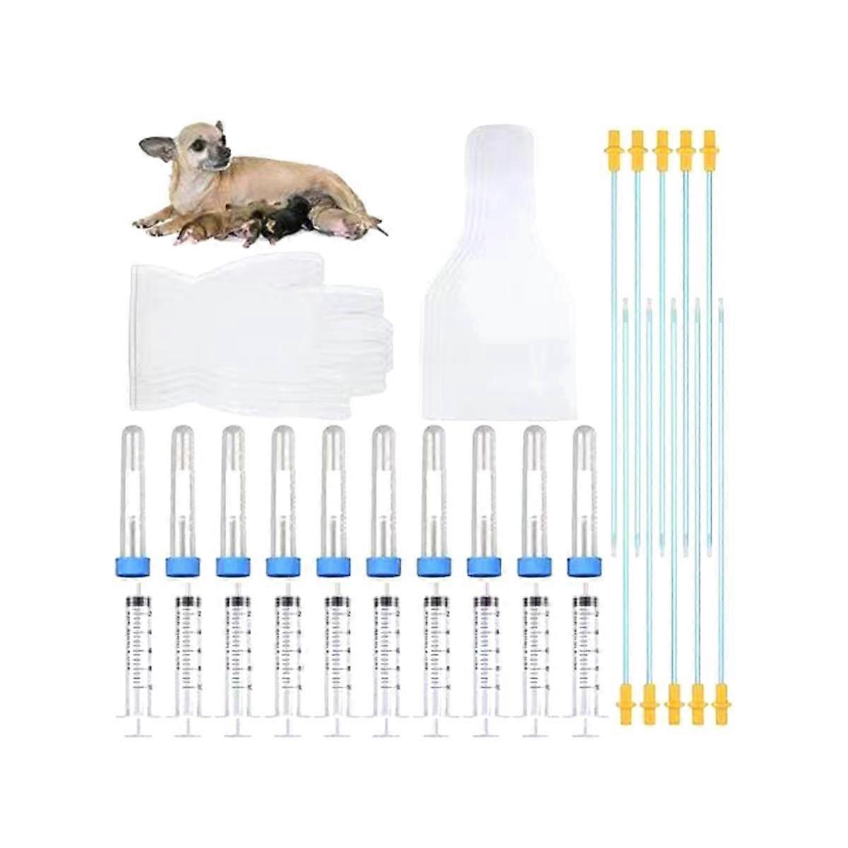 10 Set Breeding Kit Artificial Insemination Dog Breeding Kit Insemination Breeder Kit for Small and Medium Breeds