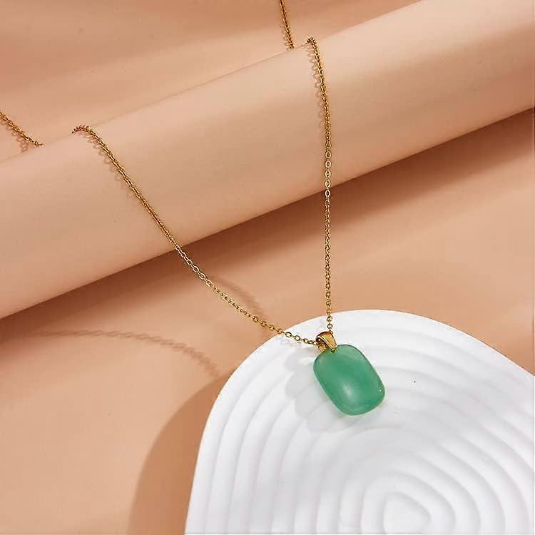 Vivaday Collana Donna Con Fiore Di Giada E Seme Di Senape - Gioiello Cristiano In Acciaio Inox Placcato Oro, Catena Regolabile 45,7+5,1 Cm, Ispirata A Matteo 17:20