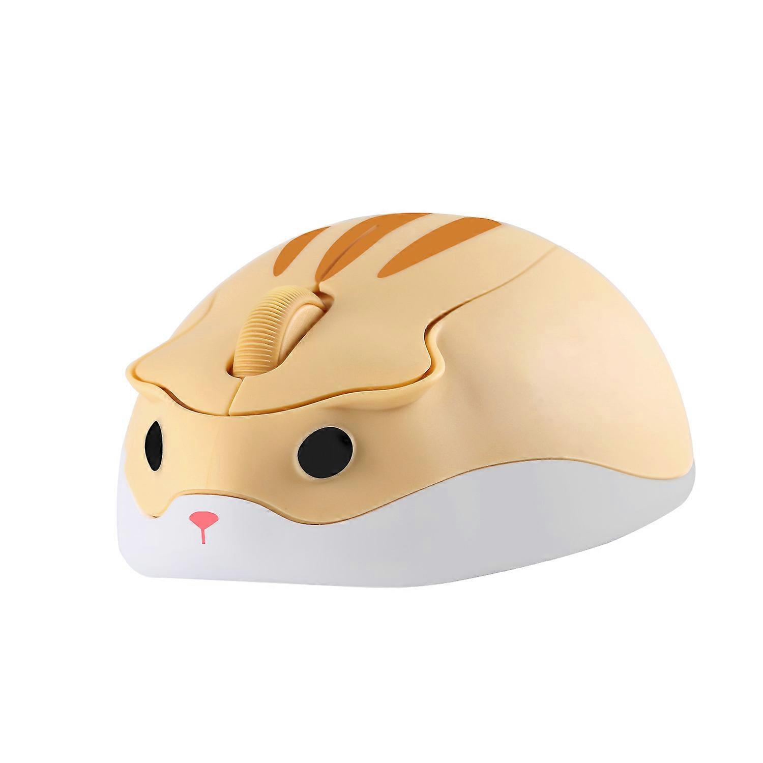 Cute Cartoon Wireless Mouse USB Optical Computer Mini Mouse 1600DPI Hamster Design Small Hand Mice For Laptop Computer