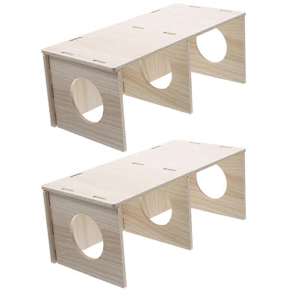 2kpl puinen hamsterin piilomökki tukeva marsu puutalo lemmikkihamsterin piilotalo