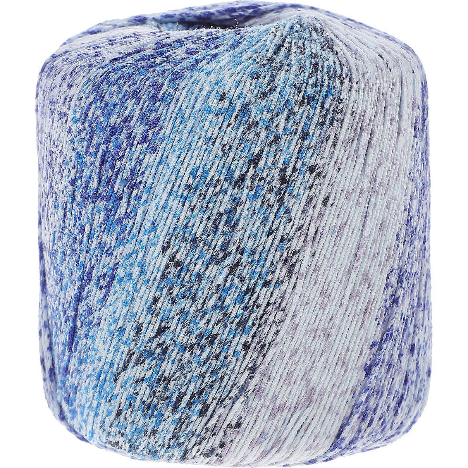 1 Roll 133M Color Segment Dyed Gradient Cotton Yarn DIY Thread Hand Crocheted Scarf Hat Shawl Line Material for Hand Knitting DIY Sweater Blanket Cost