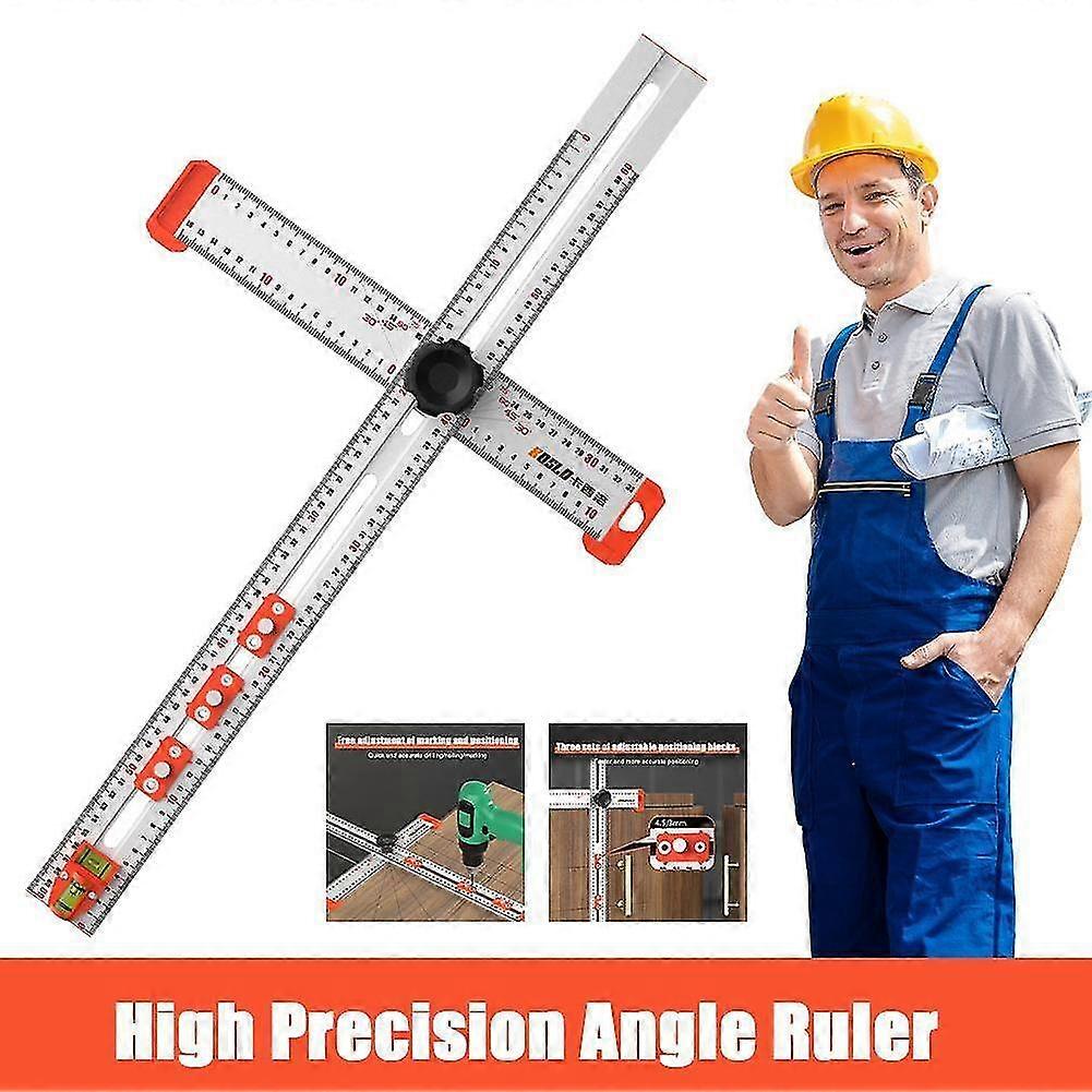60CM High Precision Angle Ruler Woodworking Scribe Drawing Marking Gauge Tool