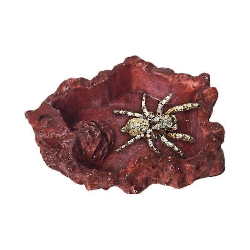 Reptile Water Dish Resin Feeding Bowl For Crawler Amphibian Reptile Feeding Terrarium Bowls For Lizard Bearded Dragon Frog