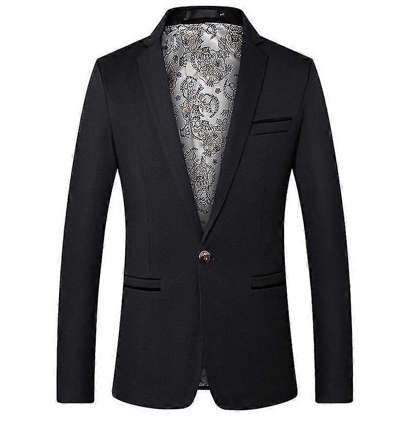 Mens Slim Fit Solid Blazer Casual Suit Jacket