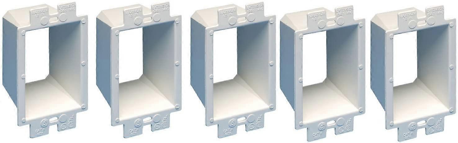 ארלינגטון תעשיות BE1-5 מאריך תיבת שקע חשמל, 1-כנופיה, 5-חבילה, לבן 2-כנופיה