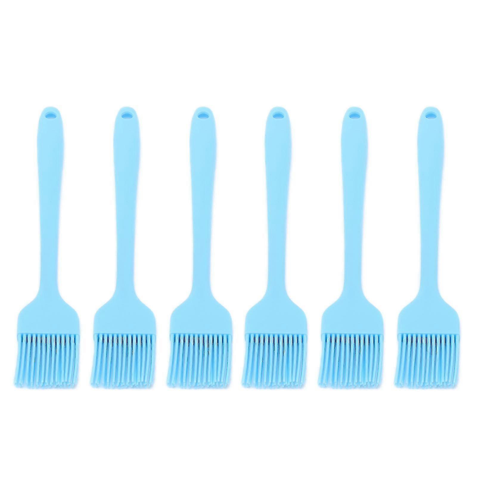 6 Pcs  Cooking Brush Silicone Basting Pastry Brushes For Bbq Grill Baking Kitchen Cooking