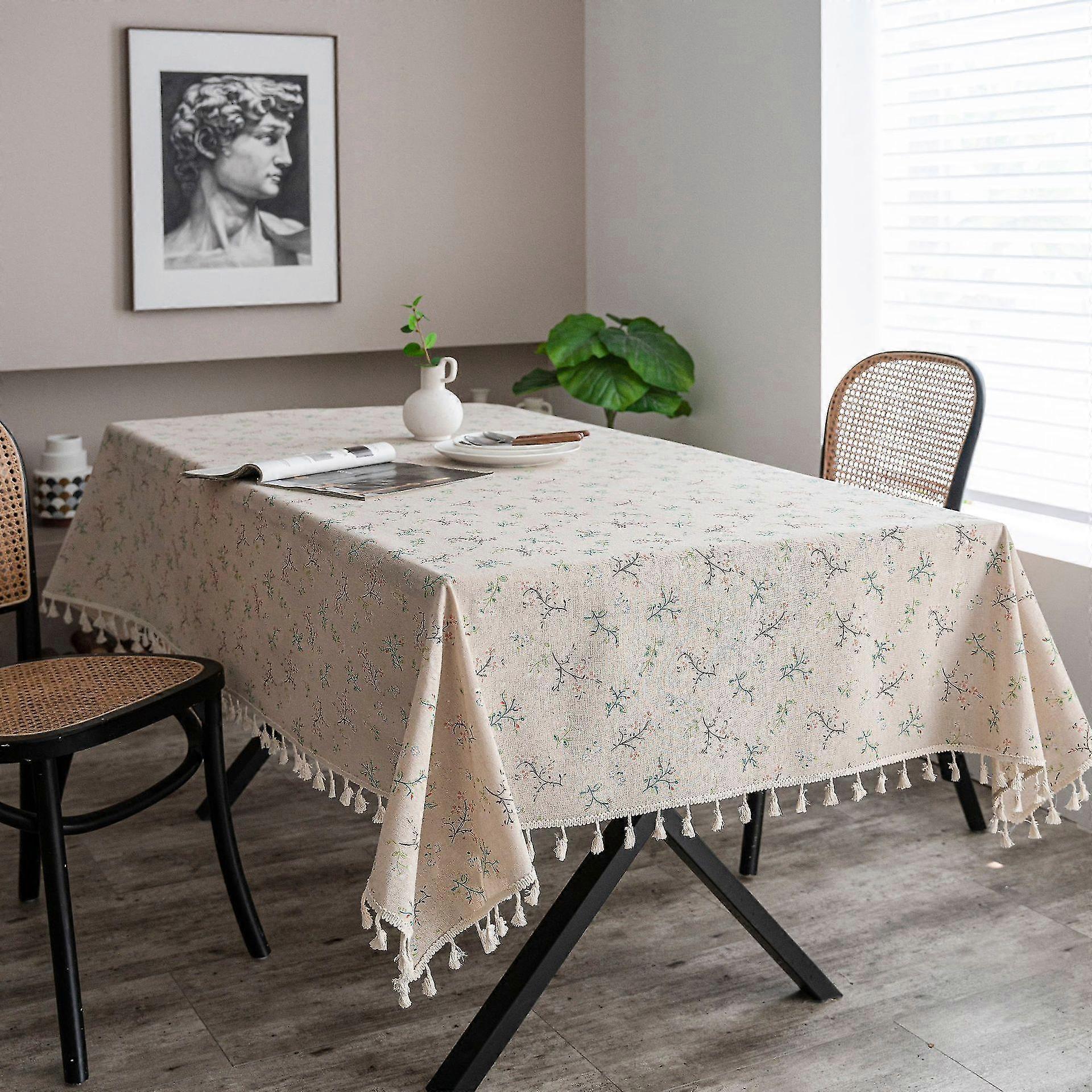 Simple Small Fresh Cotton And Linen Printed Tablecloth Tablecloth Coffee Table Dust Cover Towel Spot Batch