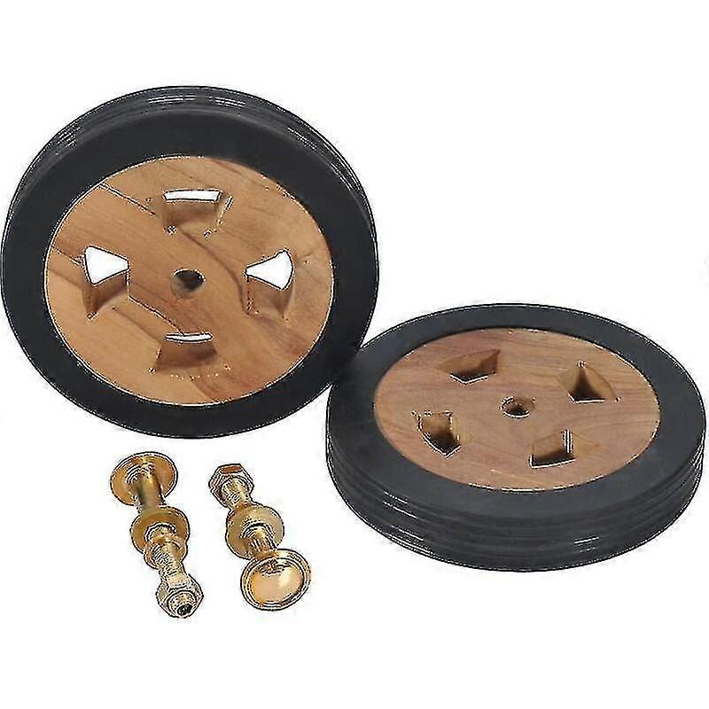 Sunlounger Spare Wheels 2 Pcs Solid Teak Wood