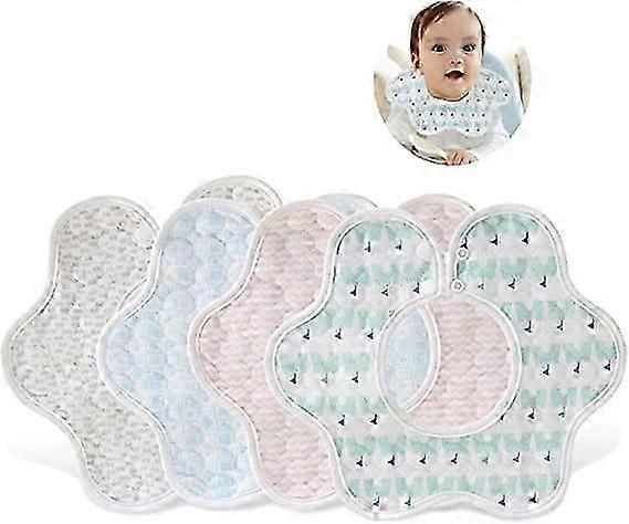 Bebek Önlük Çiçek,Bebek Yürümeye Başlayan Çocuk Önlükleri,Yumuşak Pamuk Çiçek Şekli Bebek Önlük Drool Eşarp Besleme Bebekler Önlükler