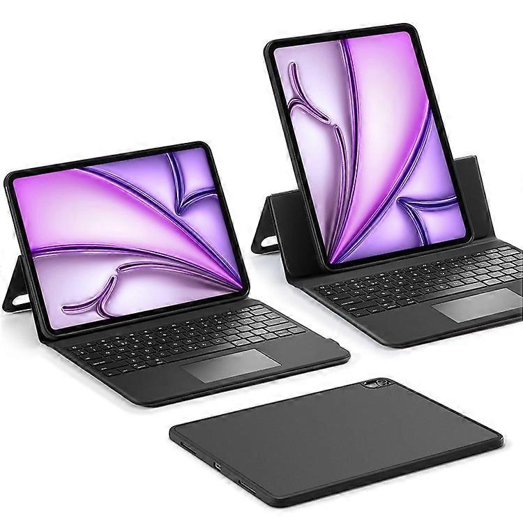 ESR 6B02101 Compatible For iPad Air 13 (2024) Trackpad Bluetooth Keyboard with Stand Leather Protective Case, UK Layout