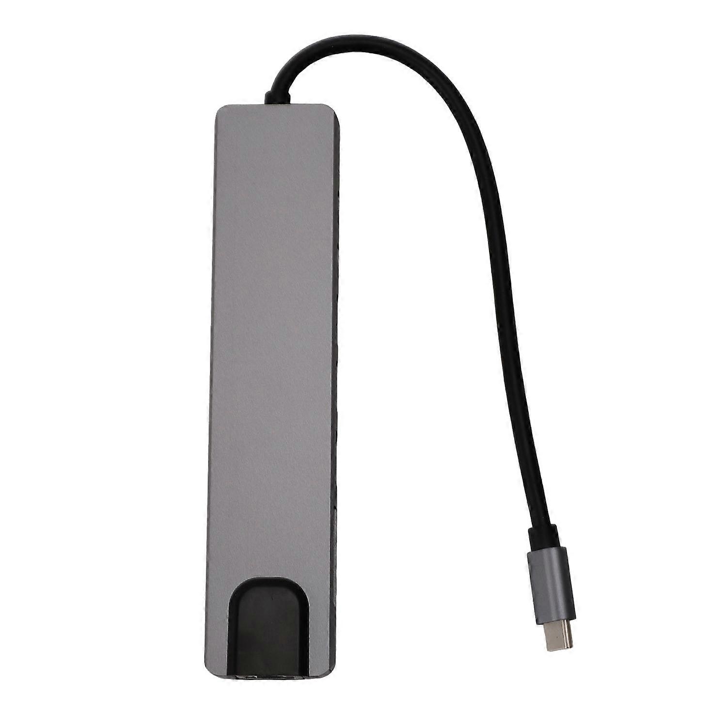 Docking Station Type C to 2pcs USB3.0 HD Multimedia Interface RJ45 1000Mbps PD Type C Data Storage M
