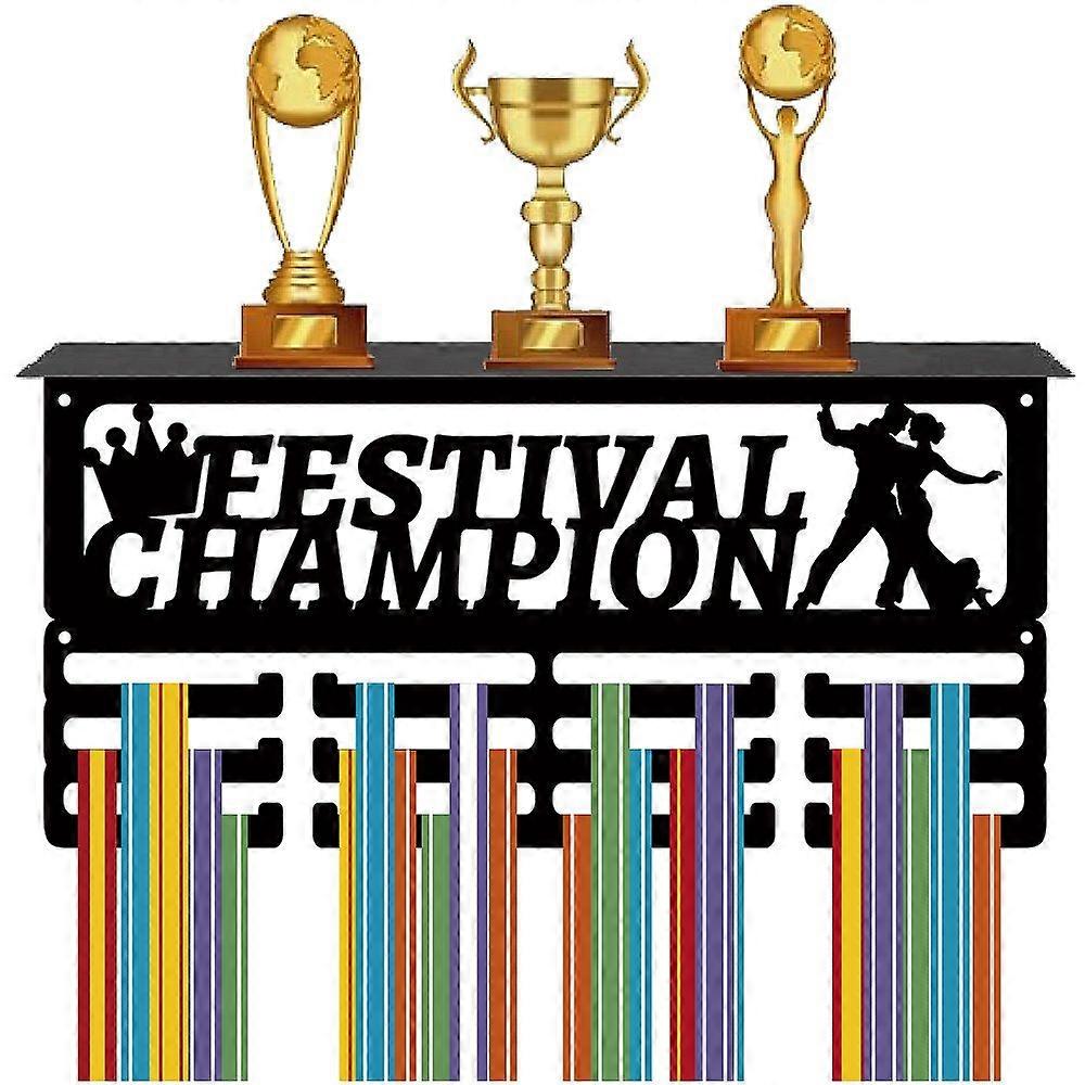 Iron Medal Holder Medals Display Hanger Rack with Hanger Hooks Medal Holder Frame Rectangle Word 100~200x400mm Hole: 5mm 2pcs/set