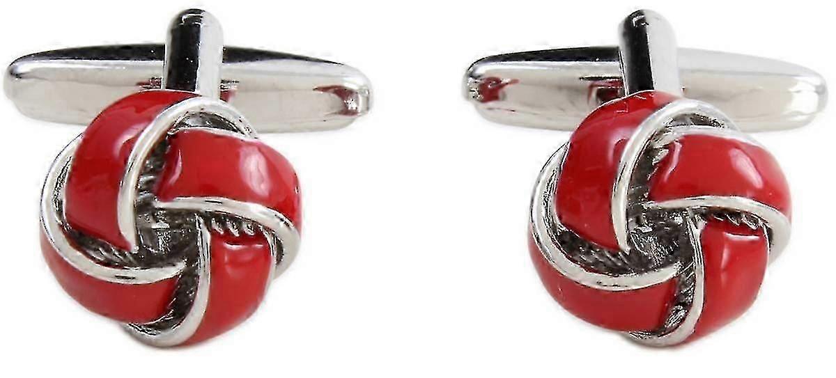 Hochwertige Manschettenknöpfe Manschettennägel Herren Rot Twist Manschettenknöpfe (2Set, rot)