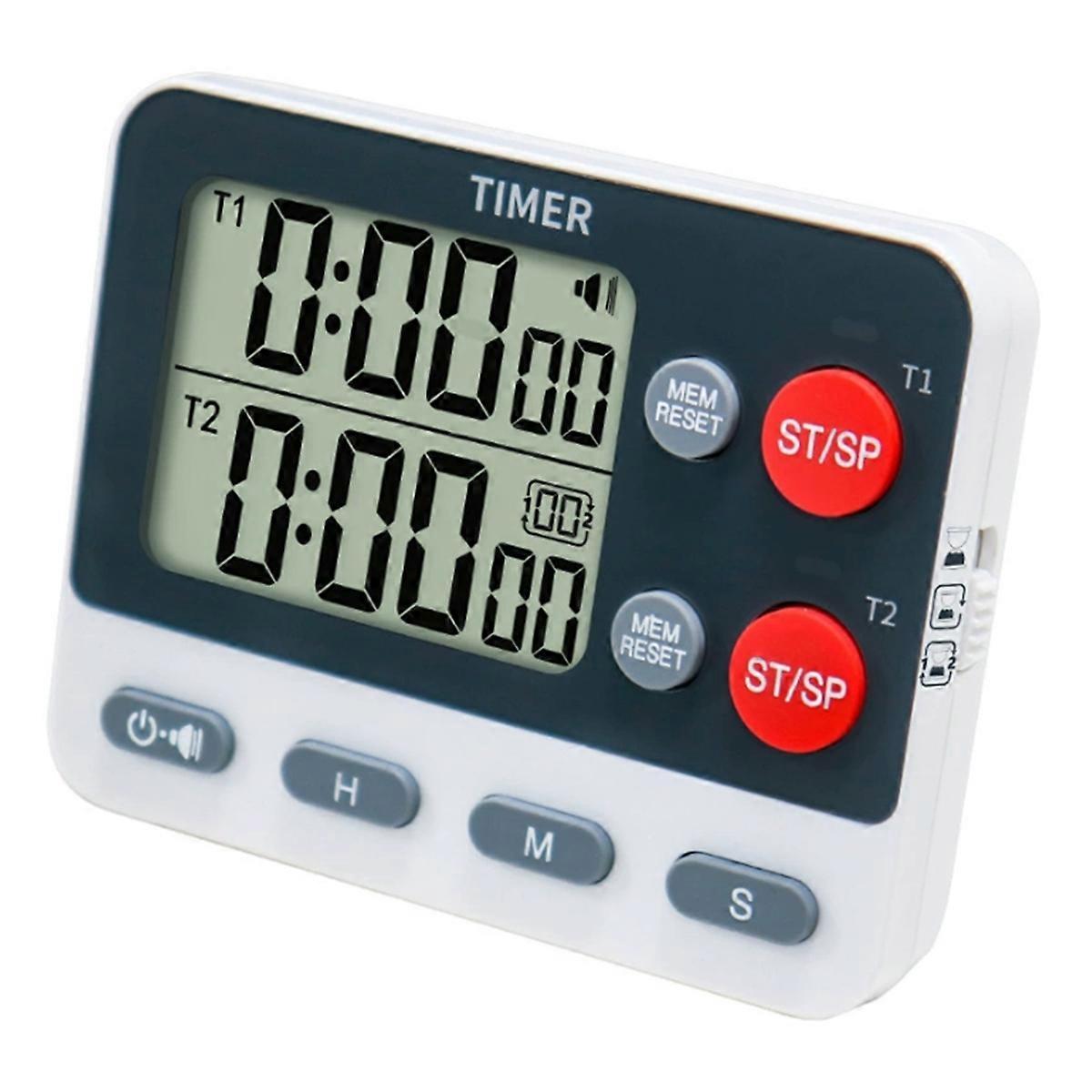 Digital Kitchen Dual Group Cycling Timer Three Timing Options,Mute/Turn Off Memory Function Timer f