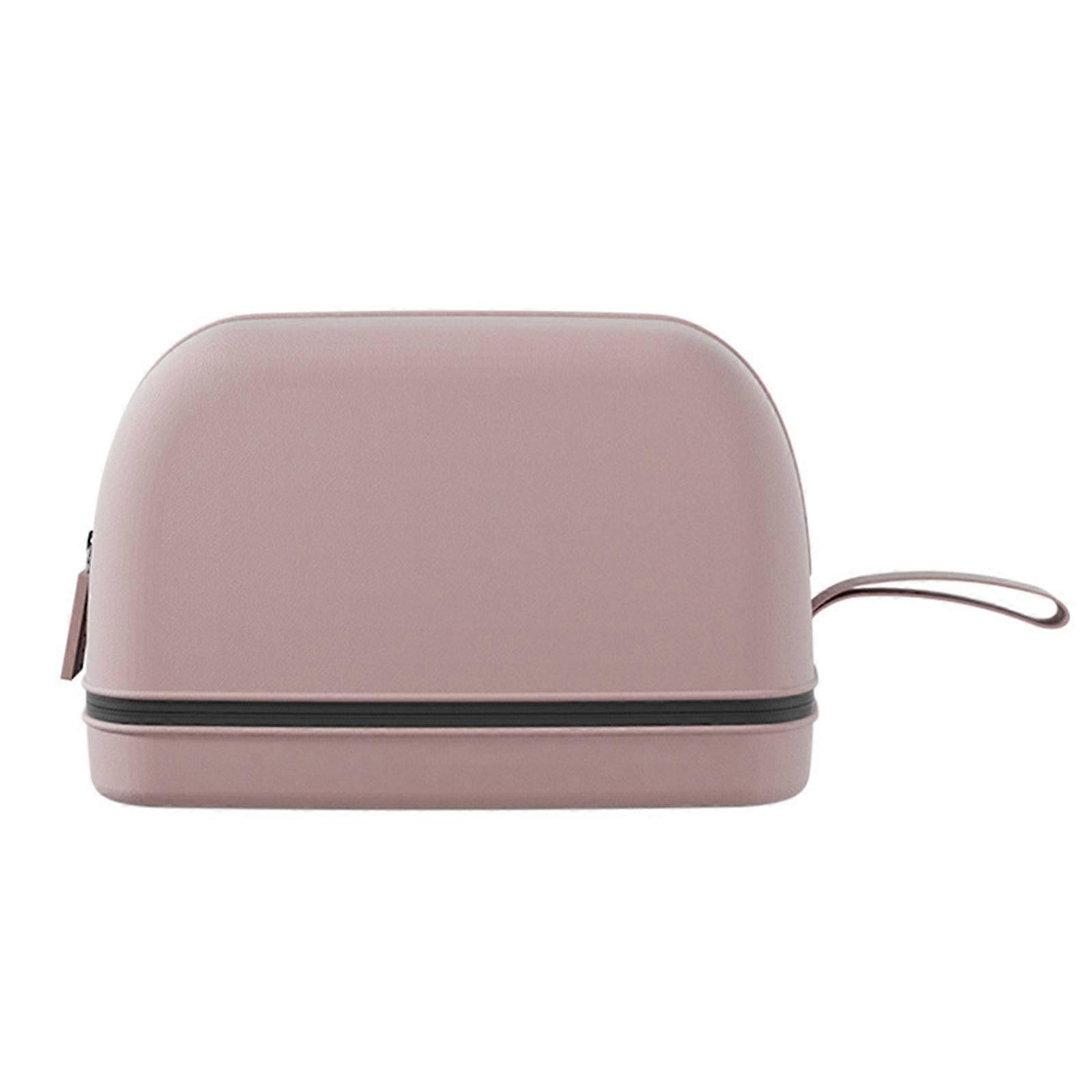 Waterproof Silicone Makeup Organizers Bag for Travel and Daily Use Portable Toiletry Pouches with Double Zippered Pink