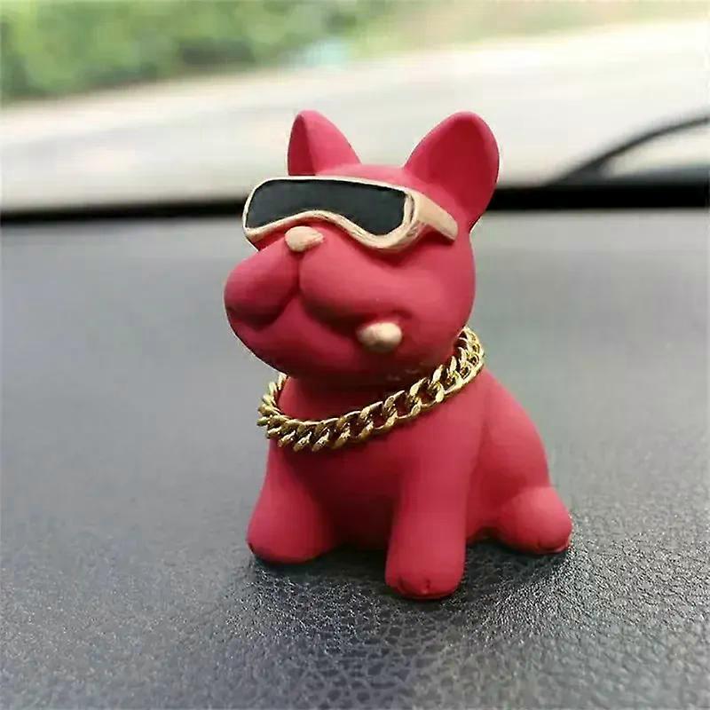 Gli ornamenti per auto Bulldog resistenti all'usura si sentono a proprio agio in materiale in resina Decorazione del cruscotto dell'auto Accessori per auto Interior Decor