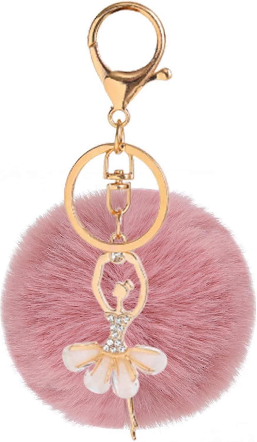 Pom Pom Keychain Artificial Fur Ball Keychain Fluffy Accessories Car Bag Charm