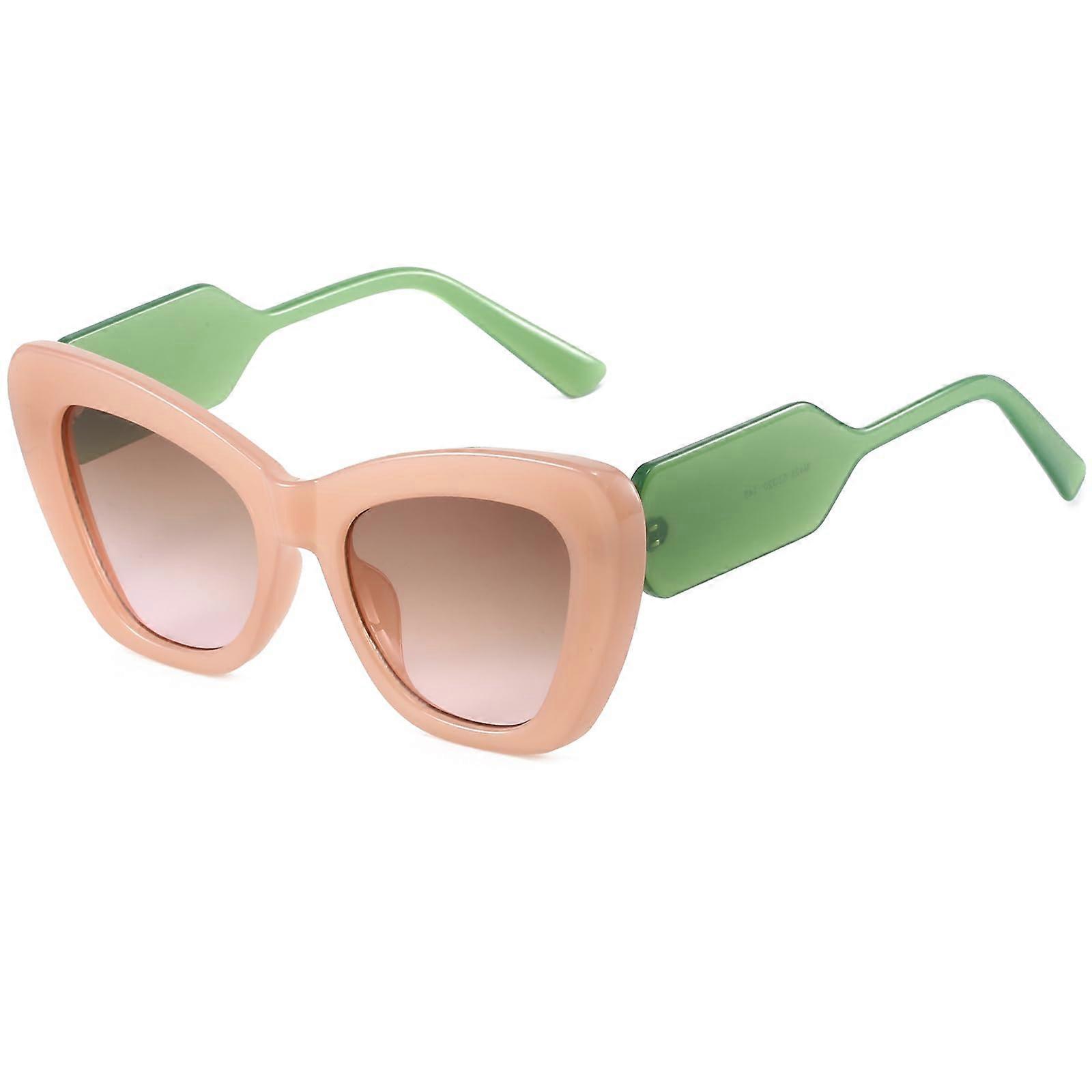 Oversized Cat-Eye Sunglasses, Retro Style, UV-Protection Eyewear, One Pair, Large Frame