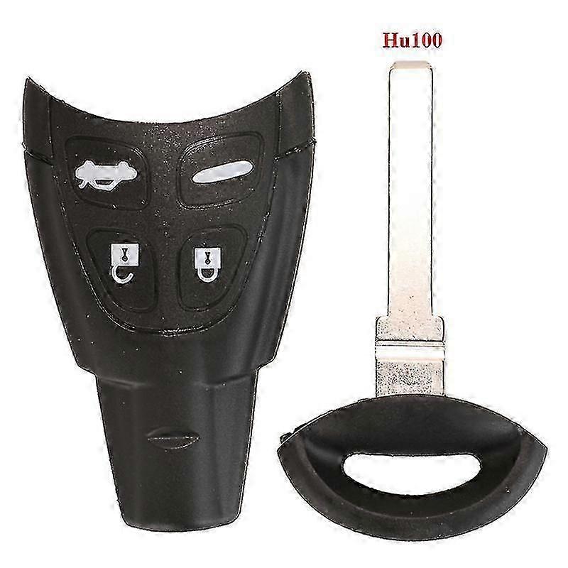 Remote Car Key Shell For Saab 9-3 93 2003-2007 4 Button Uncut Blade Smart Card Replacement Keyless F