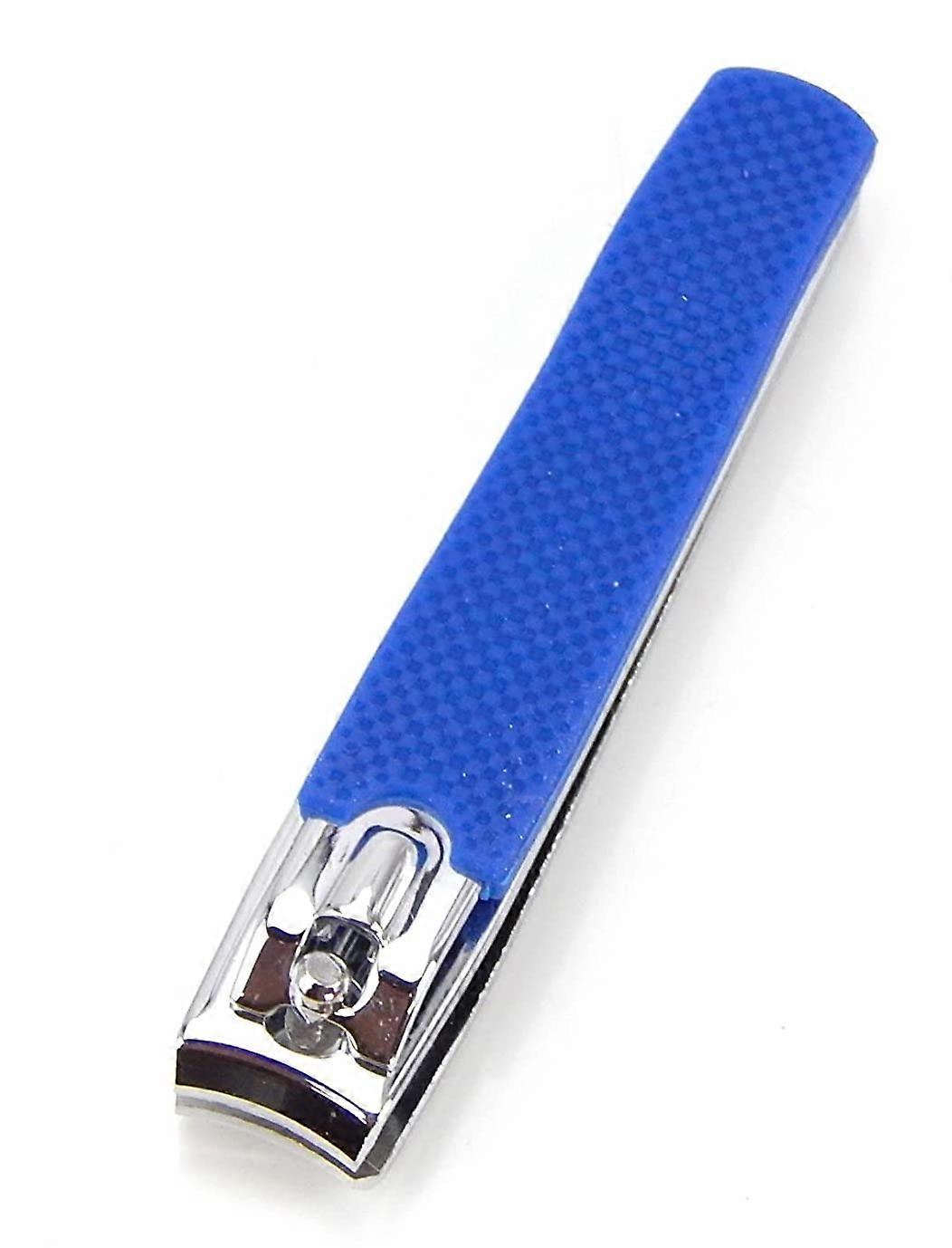 Blue Nail Clippers For Fingernails And Toenails Ergonomic Handle Compact Size