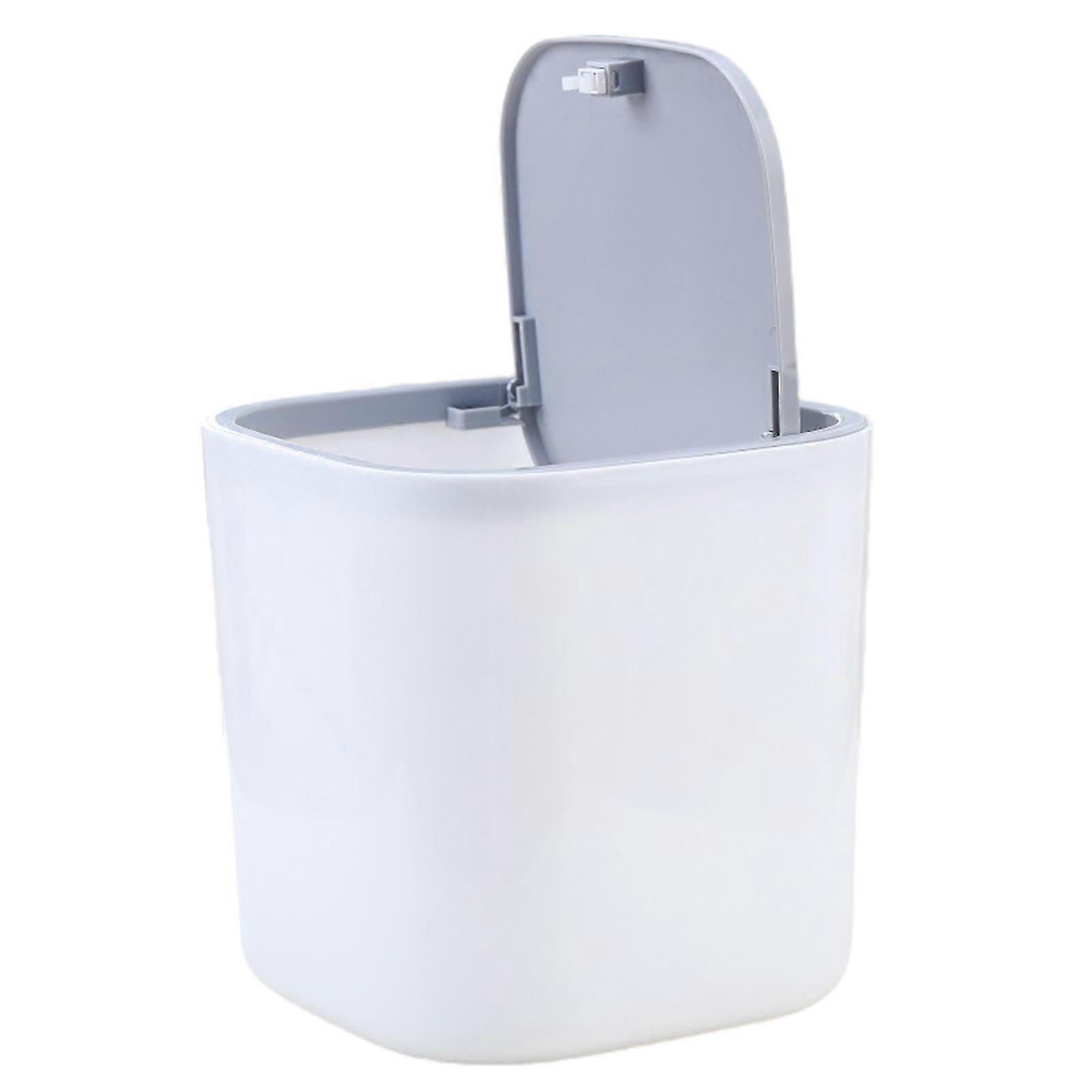 Mini Trash Can Desktop Trash Bin with Lid Small Tiny Countertop Garbage Bin for Office Home