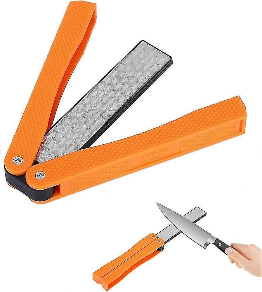 400/600 Grit Diamond Knife Sharpener, Foldable Portable Knife Sharpener Whetstone Scissors Gift