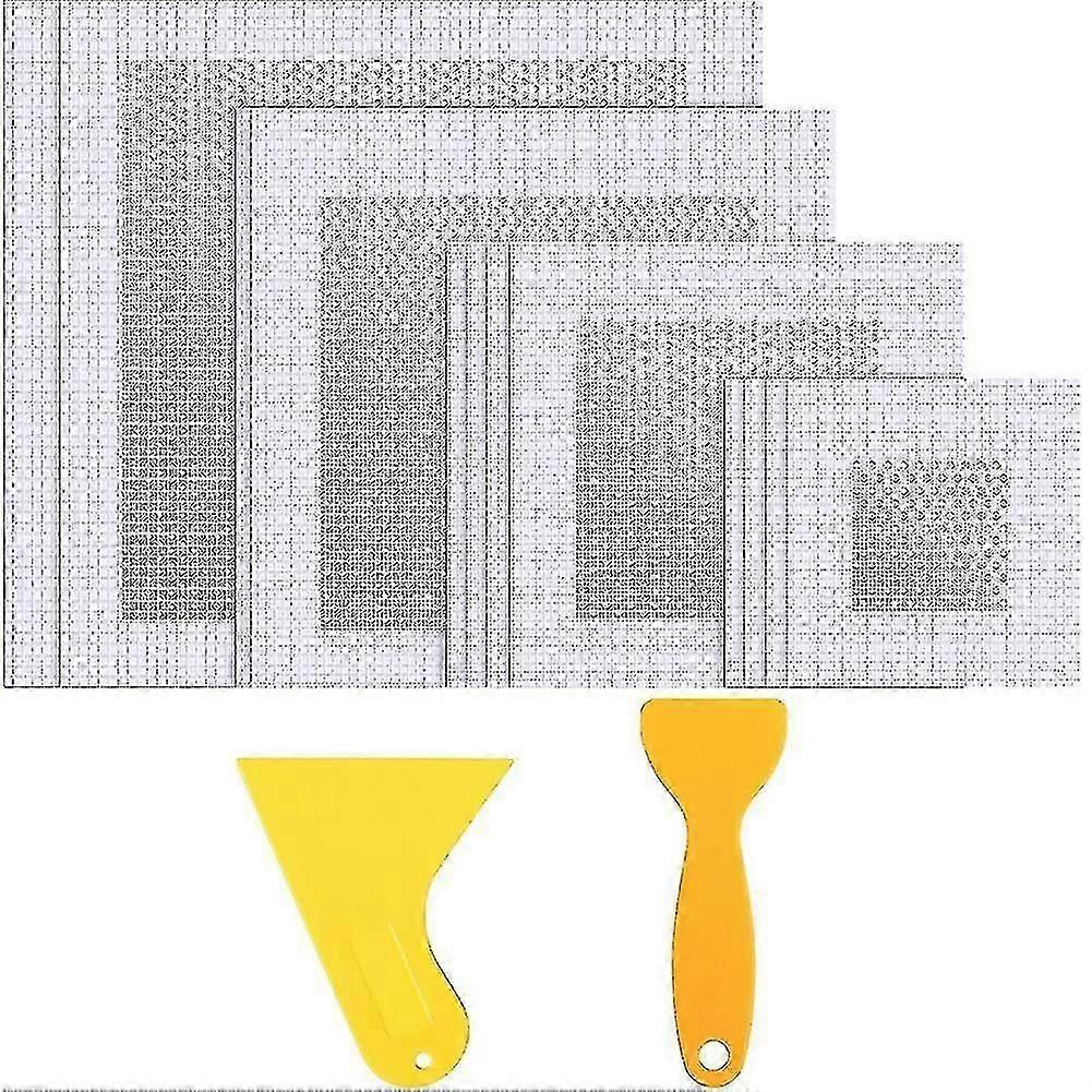 18pcs Drywall Repair Patch 2/4/ 6/8 Inch Self-adhesive Aluminum Patch