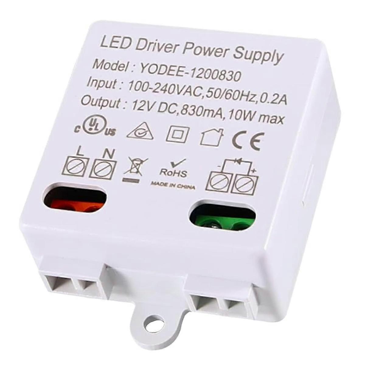 Trasformatore LED 12V/DC, mini trasformatore 0-10W, alimentatore, trasformatore elettronico per luci LED 12V e luci LED