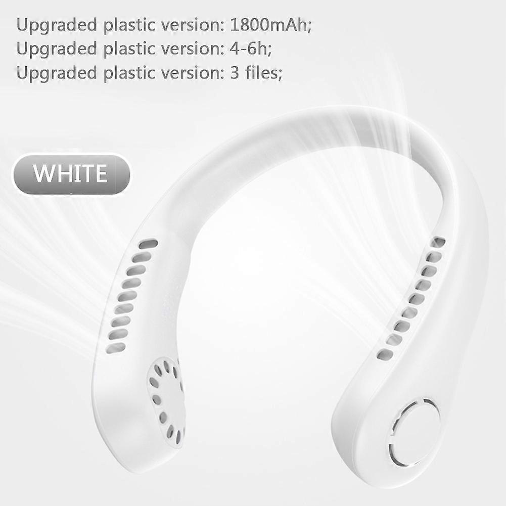 New Portable Neck Fan Electric Wireless Fan Rechargeable USB Mini Fan Bladeless Mute Fans Hanging Neck Cooler for Outdoor Sports