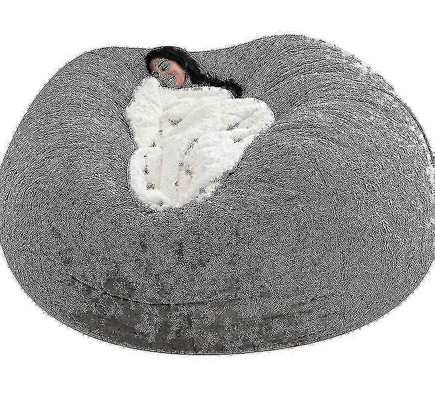 Lazy Sofa Bean Bag Fur artificiale Bean Bag Bean Sofa (escluso il riempitivo) (Include solo la copertura del pouf) f26