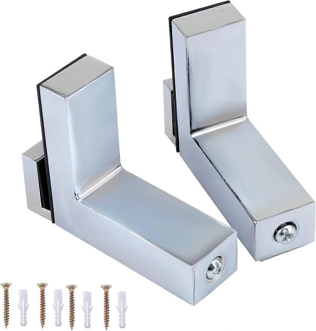 2PCS Glass/Wood Shelf Bracket Wall Bracket for 5-30mm Thickness Shelf