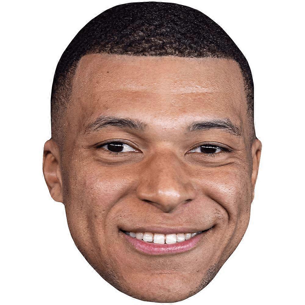 Kylian Mbappé (Stubble) Celebrity Mask, Flat Card Face