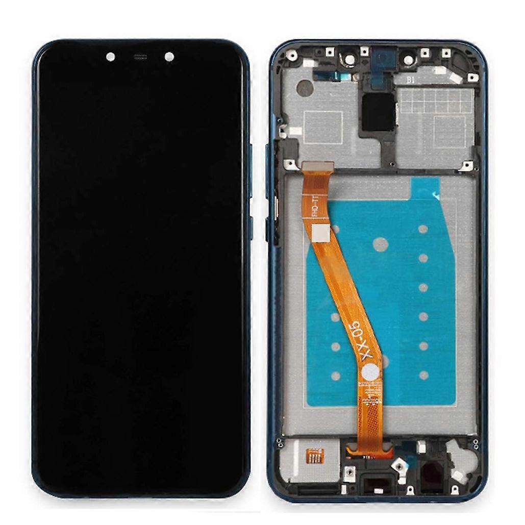 LCD Screen and Digitizer Assembly with Frame (without Logo) for Huawei Mate 20 Lite-Blue