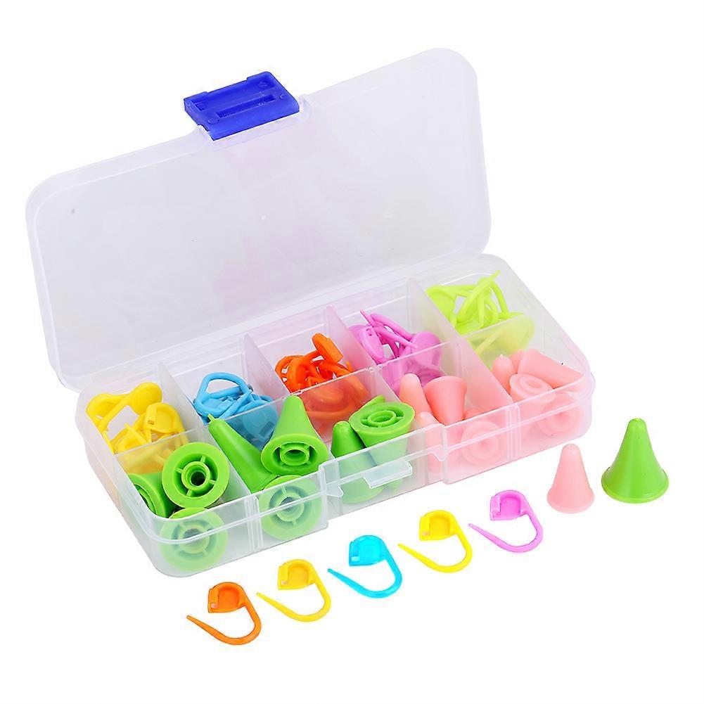 100pcs Knitting Crochet Locking Stitch Markers Mixed Colors Needle Clip Locking Tools Knitting