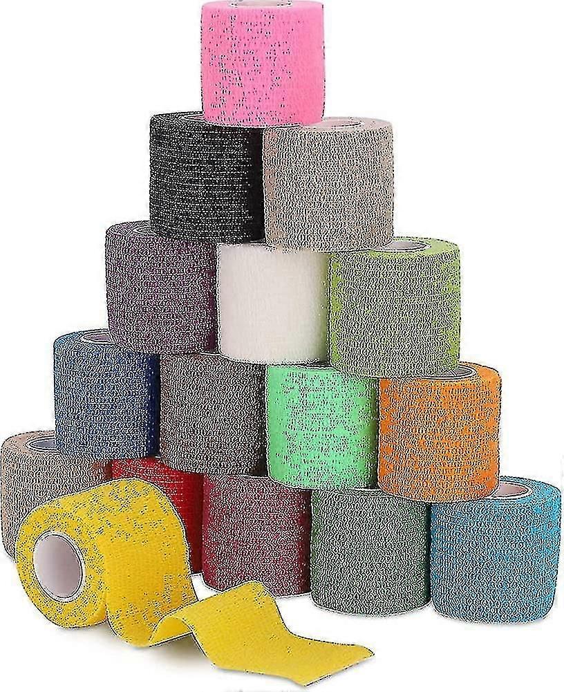 Selbstklebende Bandage Wrap 16 Packs 2x 5 Yards Selbstklebendes Tape Stretch Geschenk